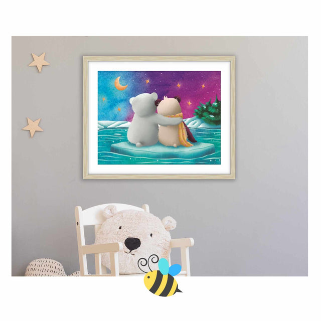 Bear Hugs Framed Nursery Print