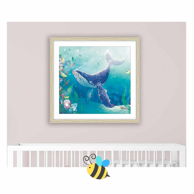 Wise Whale Framed Nursery Print