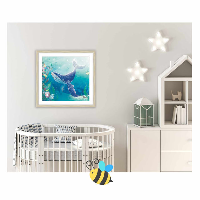 Wise Whale Framed Nursery Print